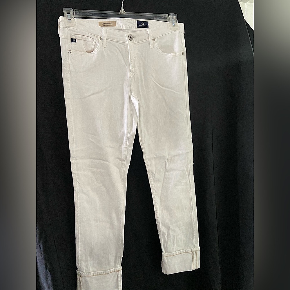 Adriano Goldschmeid the Stevie cuff white jeans size 28